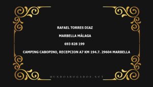 abogado Rafael Torres Diaz en la localidad de Marbella