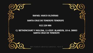 abogado Rafael Vasco Oliveras en la localidad de Santa Cruz de Tenerife