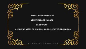 abogado Rafael Vega Gallardo en la localidad de Vélez-Málaga