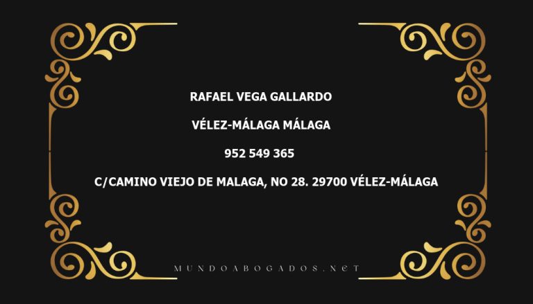 abogado Rafael Vega Gallardo en la localidad de Vélez-Málaga