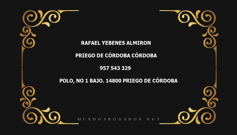 abogado Rafael Yebenes Almiron en la localidad de Priego de Córdoba