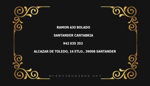 abogado Ramon Ajo Bolado en la localidad de Santander