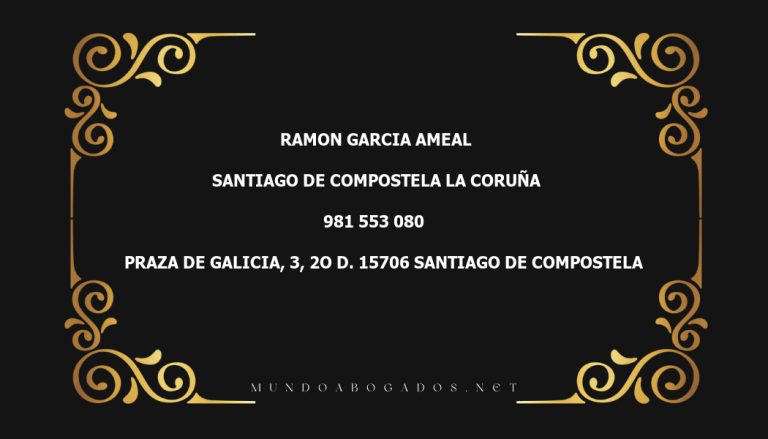 abogado Ramon Garcia Ameal en la localidad de Santiago de Compostela