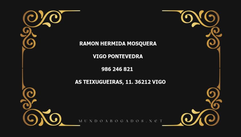 abogado Ramon Hermida Mosquera en la localidad de Vigo