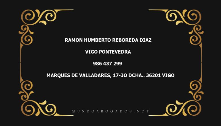 abogado Ramon Humberto Reboreda Diaz en la localidad de Vigo