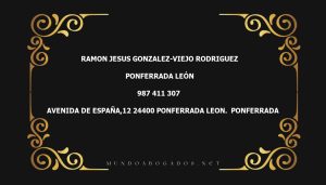 abogado Ramon Jesus Gonzalez-Viejo Rodriguez en la localidad de Ponferrada