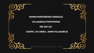 abogado Ramon Montenegro Gonzalez en la localidad de Villagarcia