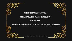 abogado Ramón Morral Soldevila en la localidad de Cerdanyola del Valles