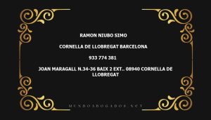 abogado Ramon Niubo Simo en la localidad de Cornella de Llobregat