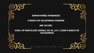 abogado Ramon Nuñez Fernandez en la localidad de O Barco de Valdeorras