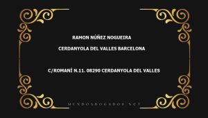 abogado Ramon Núñez Nogueira en la localidad de Cerdanyola del Valles