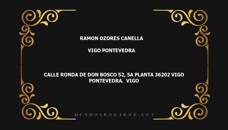 abogado Ramon Ozores Canella en la localidad de Vigo