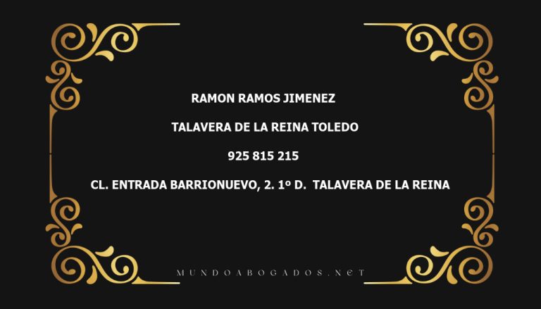 abogado Ramon Ramos Jimenez en la localidad de Talavera de la Reina