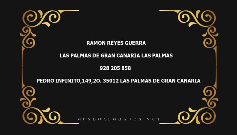 abogado Ramon Reyes Guerra en la localidad de Las Palmas de Gran Canaria