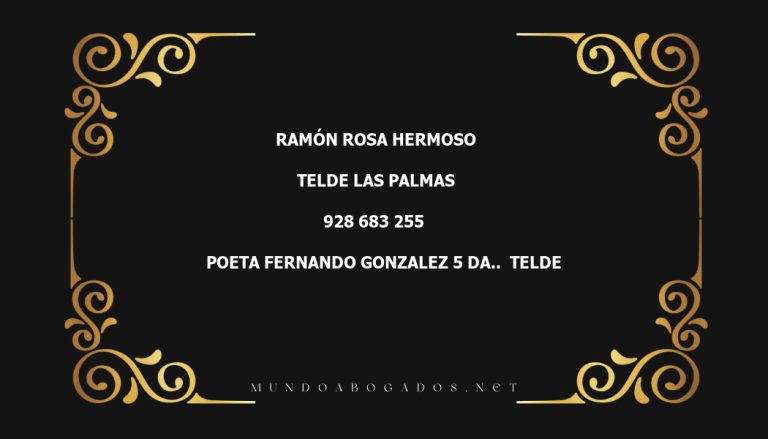 abogado Ramón Rosa Hermoso en la localidad de Telde