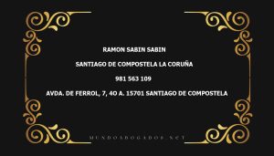 abogado Ramon Sabin Sabin en la localidad de Santiago de Compostela