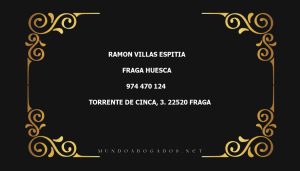 abogado Ramon Villas Espitia en la localidad de Fraga