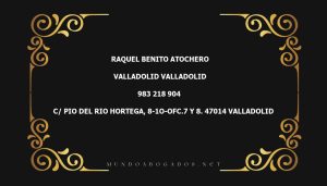 abogado Raquel Benito Atochero en la localidad de Valladolid