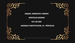 abogado Raquel Garnacho Linares en la localidad de Móstoles