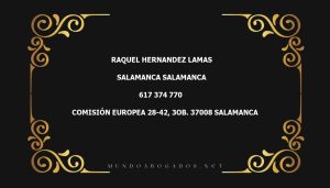 abogado Raquel Hernandez Lamas en la localidad de Salamanca