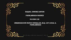 abogado Raquel Jimenez Anton en la localidad de Fuenlabrada