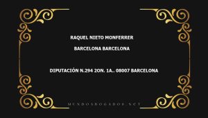 abogado Raquel Nieto Monferrer en la localidad de Barcelona