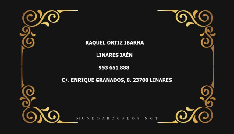 abogado Raquel Ortiz Ibarra en la localidad de Linares