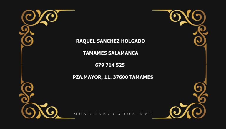 abogado Raquel Sanchez Holgado en la localidad de Tamames