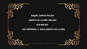 abogado Raquel Zapata Pulido en la localidad de Arroyo de la Miel