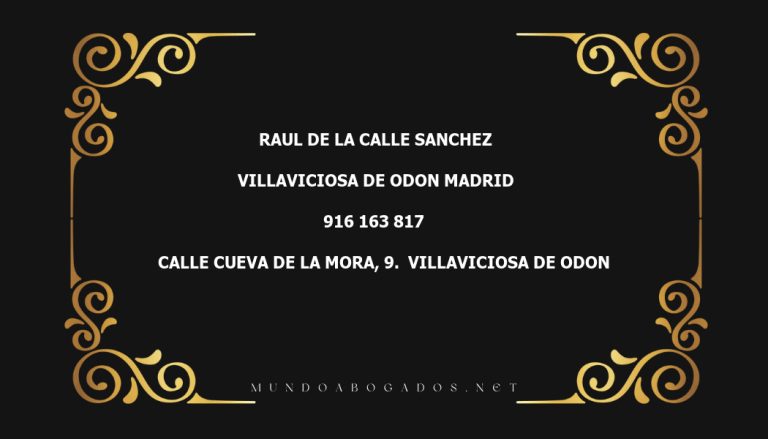 abogado Raul De La Calle Sanchez en la localidad de Villaviciosa de Odon