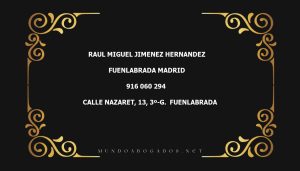 abogado Raul Miguel Jimenez Hernandez en la localidad de Fuenlabrada