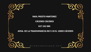 abogado Raul Prieto Martinez en la localidad de Cáceres