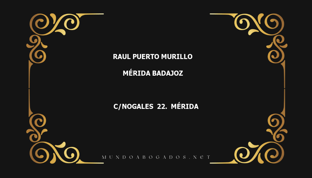 abogado Raul Puerto Murillo en la localidad de Mérida