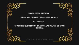 abogado Rayco Ojeda Santana en la localidad de Las Palmas de Gran Canaria