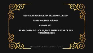 abogado Rec-Valverde Paulina Briasco Florido en la localidad de Torremolinos