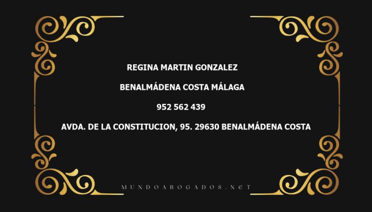 abogado Regina Martin Gonzalez en la localidad de Benalmádena Costa