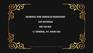 abogado Reinerio Jose Gonzalez Rodriguez en la localidad de Ujo