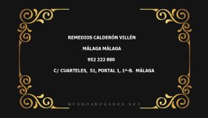 abogado Remedios Calderón Villén en la localidad de Málaga