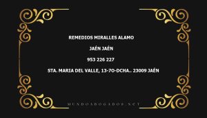 abogado Remedios Miralles Alamo en la localidad de Jaén