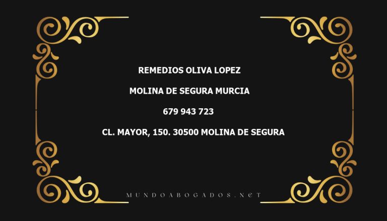 abogado Remedios Oliva Lopez en la localidad de Molina de Segura