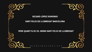 abogado Ricard López Domingo en la localidad de Sant Feliu de Llobregat