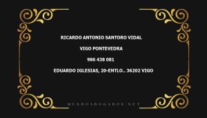 abogado Ricardo Antonio Santoro Vidal en la localidad de Vigo