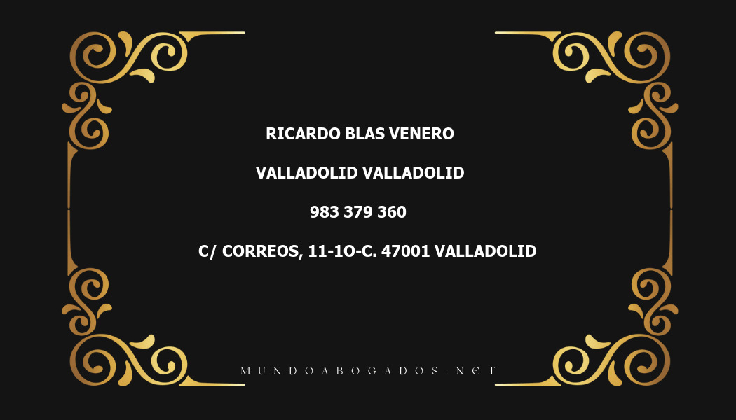 abogado Ricardo Blas Venero en la localidad de Valladolid