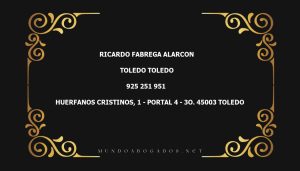 abogado Ricardo Fabrega Alarcon en la localidad de Toledo