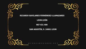 abogado Ricardo Gavilanes Fernández-Llamazares en la localidad de Leon