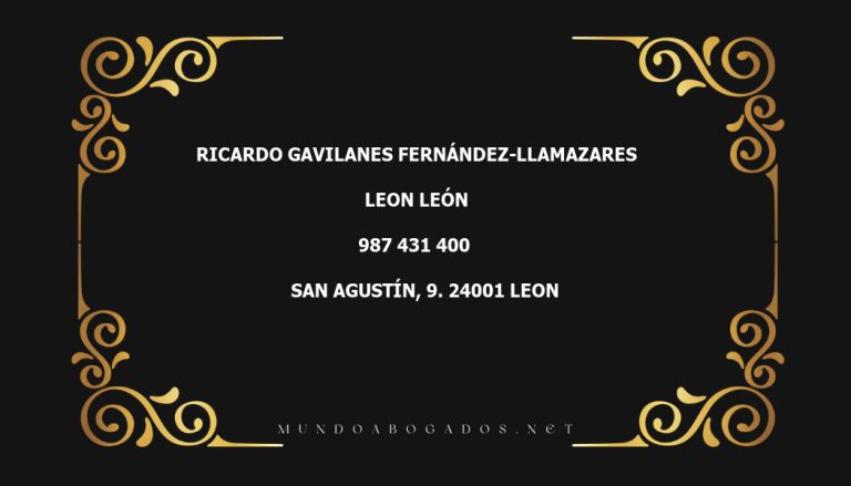 abogado Ricardo Gavilanes Fernández-Llamazares en la localidad de Leon