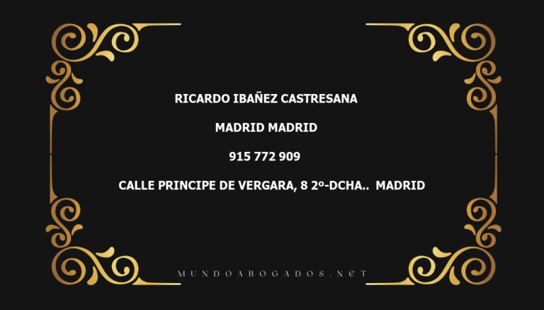 abogado Ricardo Ibañez Castresana en la localidad de Madrid