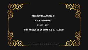 abogado Ricardo Leal Pérez-O en la localidad de Madrid