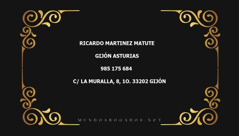 abogado Ricardo Martinez Matute en la localidad de Gijón