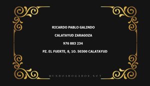 abogado Ricardo Pablo Galindo en la localidad de Calatayud